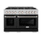 48 in. 6.7 cu. ft. Select Double Oven Gas Range with 8 Burner Cooktop