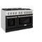 48 in. 6.7 cu. ft. Select Double Oven Gas Range with 8 Burner Cooktop