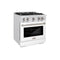 30 in. 4.2 cu. ft. Select Gas Range with 4 Burner Cooktop and Convection Gas Oven