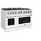 48 in. 6.7 cu. ft. Select Double Oven Gas Range with 8 Burner Cooktop