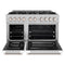 48 in. 6.7 cu. ft. Select Double Oven Gas Range with 8 Burner Cooktop