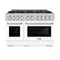 48 in. 6.7 cu. ft. Select Double Oven Gas Range with 8 Burner Cooktop