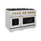 Autograph Edition 48 in. 6.7 cu. ft. Select Double Oven Gas Range with 8 Burner Cooktop