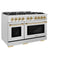 Autograph Edition 48 in. 6.7 cu. ft. Select Double Oven Gas Range with 8 Burner Cooktop