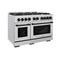Autograph Edition 48 in. 6.7 cu. ft. Select Double Oven Gas Range with 8 Burner Cooktop
