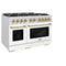 Autograph Edition 48 in. 6.7 cu. ft. Select Double Oven Gas Range with 8 Burner Cooktop