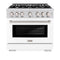 36 in. 5.2 cu. ft. Select Gas Range with 6 Burner Cooktop and Convection Gas Oven
