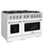 48 in. 6.7 cu. ft. Select Double Oven Gas Range with 8 Burner Cooktop