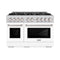 48 in. 6.7 cu. ft. Select Double Oven Gas Range with 8 Burner Cooktop