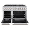 48 in. 6.7 cu. ft. Select Double Oven Gas Range with 8 Burner Cooktop