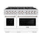 48 in. 6.7 cu. ft. Select Double Oven Gas Range with 8 Burner Cooktop