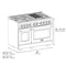 48 in. 6.7 cu. ft. Select Double Oven Gas Range with 8 Burner Cooktop