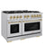 Autograph Edition 48 in. 6.7 cu. ft. Select Double Oven Gas Range with 8 Burner Cooktop