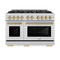 Autograph Edition 48 in. 6.7 cu. ft. Select Double Oven Gas Range with 8 Burner Cooktop