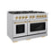 Autograph Edition 48 in. 6.7 cu. ft. Select Double Oven Gas Range with 8 Burner Cooktop