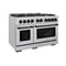 Autograph Edition 48 in. 6.7 cu. ft. Select Double Oven Gas Range with 8 Burner Cooktop