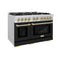 Autograph Edition 48 in. 6.7 cu. ft. Select Double Oven Gas Range with 8 Burner Cooktop