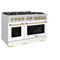 Autograph Edition 48 in. 6.7 cu. ft. Select Double Oven Gas Range with 8 Burner Cooktop