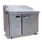 Refrigerator, Single Section Raised Rail Prep Table, Stainless Door with Lock