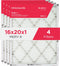 PureAir® 16" x 20" x 1" MERV 8 Allergen Air Filter - 4 Pack