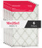 PureAir® 16" x 25" x 1" MERV 11 Premium Allergen Air Filter - 6 Pack