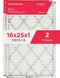 PureAir® 16" x 25" x 1" MERV 8 Allergen Air Filter - 2 Pack
