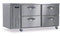 Refrigerator, Two Section Worktop, Stainless Drawers