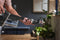Compact handheld brush