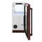 15 In. Touchstone Clear Cube Ice Maker With Drain Pump And Hand Hammered Copper Door