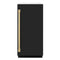 Autograph Edition 15 In. Touchstone Clear Cube Ice Maker With Drain Pump And Black Matte Door With Polished Gold Handle