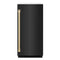 Autograph Edition 15 In. Touchstone Clear Cube Ice Maker With Drain Pump And Black Stainless Steel Door With Champagne Bronze Handle