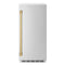 Autograph Edition 15 In. Touchstone Gourmet Ice Maker With Drain Pump And Solid Stainless Steel Door With Polished Gold Handle