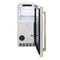 Autograph Edition 15 In. Touchstone Gourmet Ice Maker With Drain Pump And Solid Stainless Steel Door With Polished Gold Handle