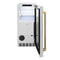 Autograph Edition 15 In. Touchstone Gourmet Ice Maker With Drain Pump And Solid Stainless Steel Door With Polished Gold Helix Handle