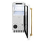 Autograph Edition 15 In. Touchstone Gourmet Ice Maker With Drain Pump And White Matte Door With Polished Gold Handle