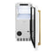 Autograph Edition 15 In. Touchstone Gourmet Ice Maker With Drain Pump And White Matte Door With Polished Gold Handle