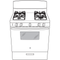 Ge® 30" Free-standing Front Control Gas Range