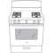 Ge® 30" Free-standing Gas Range