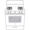Ge® 30" Free-standing Gas Range