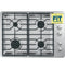 30" Built-In Gas Cooktop with Dishwasher-Safe Grates