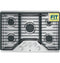 30" Built-In Gas Cooktop with 5 Burners and Dishwasher Safe Grates