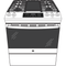Ge® 30" Slide-in Front Control Gas Range