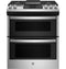 Ge 30" Slide-in Front Control Gas Double Oven Range