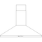 36" Wall-Mount Pyramid Chimney Hood