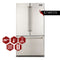 26.1 Cu. Ft. 36-Width Standard Depth French Door Refrigerator with Interior Ice Maker