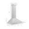 36 In. Convertible Satin Stainless Steel Wall Mount Range Hood With Stainless Steel Handle