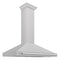 48 In. Convertible Satin Stainless Steel Wall Mount Range Hood With Stainless Steel Handle