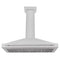 48 In. Convertible Satin Stainless Steel Wall Mount Range Hood With Stainless Steel Handle