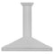 48 In. Convertible Satin Stainless Steel Wall Mount Range Hood With Stainless Steel Handle