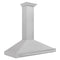 48 In. Convertible Satin Stainless Steel Wall Mount Range Hood With Stainless Steel Handle